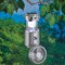 Collections Etc LED Lighted Solar Powered Collapsible Lantern with Fan